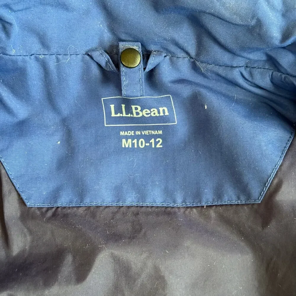 L.L. Bean Boys M (8-10) Cobalt‎ Blue Hooded Windbreaker Jacket